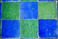 Blue green mosaic tiles Royalty Free Stock Photo