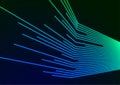 Blue and green neon curved lines tech background Royalty Free Stock Photo