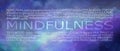 Mindfulness Spiritual Words Banner Background Royalty Free Stock Photo