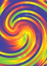 Blue Green and Orange Abstract Spiral Background Royalty Free Stock Photo