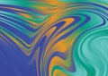 Blue Green and Orange Ripple Lines Background