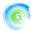 Blue Green Painted Swirl Eco Concept Symbol