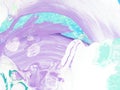 Blue, green and purple abstract creative  hand painted background, fluid art, brush, acrylic painting on canvas Royalty Free Stock Photo