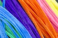 Blue,Green,Purple,Orange,Pink and Yellow pipe cleaners background Royalty Free Stock Photo