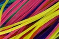 Blue,Green,Purple,Orange,Pink and Yellow pipe cleaners background Royalty Free Stock Photo