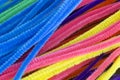 Blue,Green,Purple,Orange,Pink and Yellow pipe cleaners background Royalty Free Stock Photo