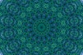 Blue green radial mandala background with abstract geometric web pattern Royalty Free Stock Photo