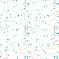 Blue, green, red, yellow turquoise, purple messy dots. Royalty Free Stock Photo