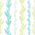 Blue green seaweed vines seamless pattern