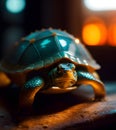 Blue-green shiny tortoise