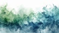 Blue and Green Smoke on a White Background Royalty Free Stock Photo