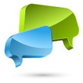Blue and green speech bubbles Royalty Free Stock Photo