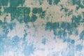 Blue green spoted wall texture.Empty old stained art texture of plaster brick wall background Royalty Free Stock Photo