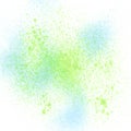 Blue and green spray paint on white background Royalty Free Stock Photo