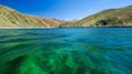 Blue green surface of the ocean in Catalina Island California with gentle ripples on the surface Royalty Free Stock Photo