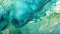 Blue-green teal abstract background. Watercolor painting Royalty Free Stock Photo