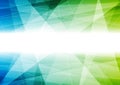 Blue and green tech polygonal vector background Royalty Free Stock Photo