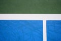 Blue and green tennis court surface Royalty Free Stock Photo