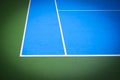 Blue and green tennis court surface Royalty Free Stock Photo