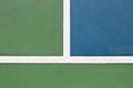 Blue and green tennis, paddle ball, basketball, pickleball court sports and recreation concept Royalty Free Stock Photo