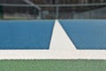 Blue and green tennis, paddle ball, pickleball court sports and recreation concept Royalty Free Stock Photo