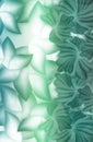 Blue-green vintage gradient blurred transparent background with abstract floral pattern. Royalty Free Stock Photo