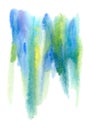 Blue and green watery illustration.