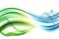 Blue and green wave background