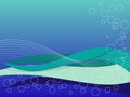 Blue Green Waves Royalty Free Stock Photo