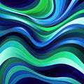 Blue green and white line dissolve Pattern Background , generated by AI Royalty Free Stock Photo