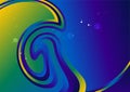 Blue Green and Yellow Abstract Gradient Twirling Vortex Background Graphic Royalty Free Stock Photo