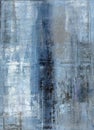 Blue and Grey Abstract Art Painting Royalty Free Stock Photo