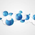 Blue grey abstract corporate design with circles Royalty Free Stock Photo