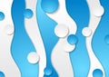 Blue and grey abstract wavy corporate background Royalty Free Stock Photo