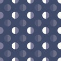 Blue grey dot polka seamless navy background design Royalty Free Stock Photo