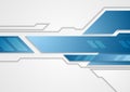 Blue and grey geometric abstract technology background Royalty Free Stock Photo