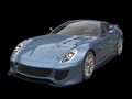 Blue grey modern urban sportscar