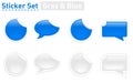Blue grey stickers Royalty Free Stock Photo