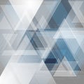 Blue and grey tech triangles background