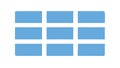 Blue Grid Layout Icon for Data Tables, Spreadsheets, and UI Design, vector design Generative AI Royalty Free Stock Photo