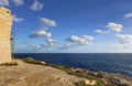 Blue Grotto area and an old tower in Malta, Europe Royalty Free Stock Photo