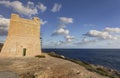 Blue Grotto area and an old tower in Malta, Europe Royalty Free Stock Photo
