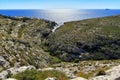 Blue Grotto bay, Mediterranean seacoast panorama, Malta