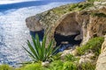 Blue Grotto, Malta. Natural stone arch and sea caves Royalty Free Stock Photo