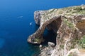 Blue Grotto in Malta, Zurieq, tourist destination in Malta, view to Blue grotto on nice calm sunny summer day, holidays in Malta Royalty Free Stock Photo