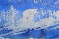 Blue grunge aged paint wall texture background