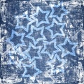 Blue grunge stars texture Royalty Free Stock Photo