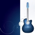 Blue guitar design graphic Royalty Free Stock Photo