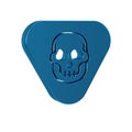Blue Guitar pick icon isolated on transparent background. Musical instrument.