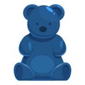 Blue gummy bear sitting down Royalty Free Stock Photo